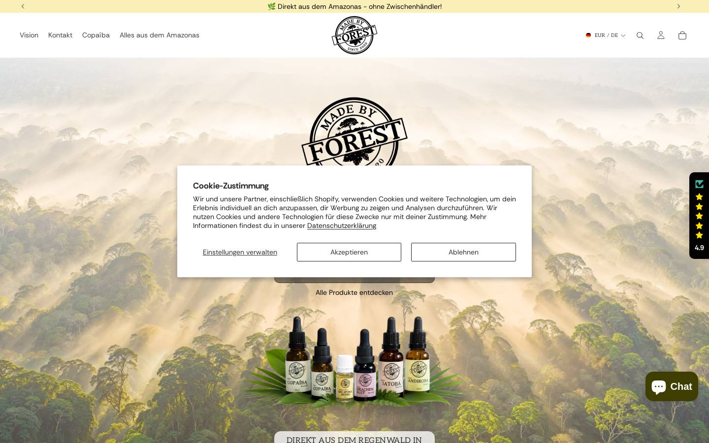 madebyforest.co homepage screenshot