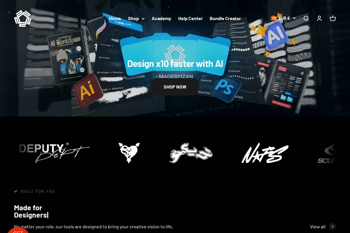 madebyizan.com homepage screenshot