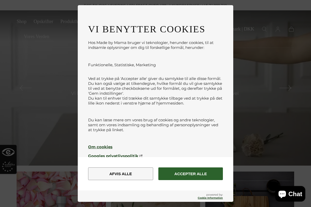 Madebymama homepage screenshot