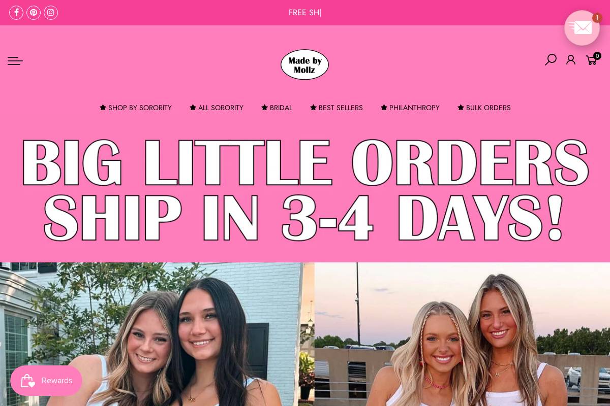 madebymollz.com homepage screenshot