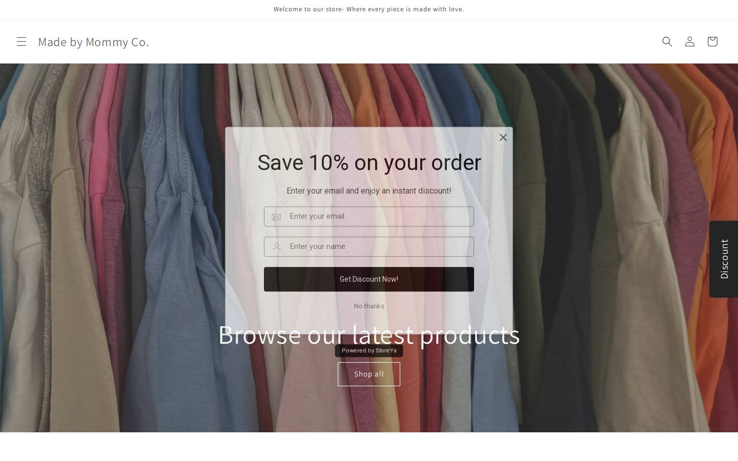 madebymommyco.com homepage screenshot