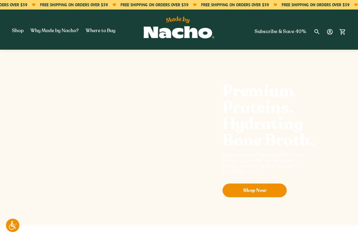 madebynacho.com homepage screenshot