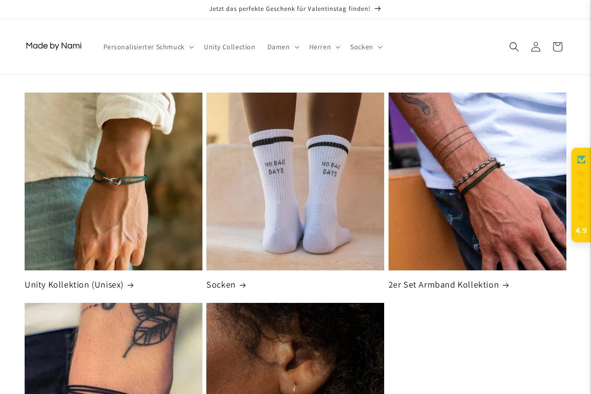 Made by Nami homepage screenshot