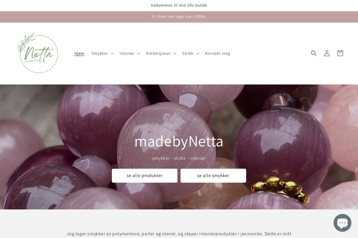 madebynetta.com homepage screenshot