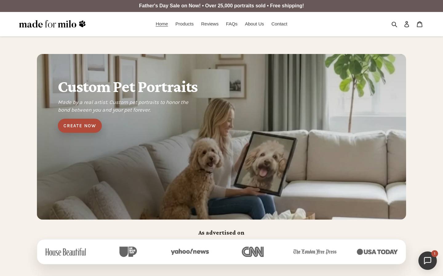 madeformilo.com homepage screenshot