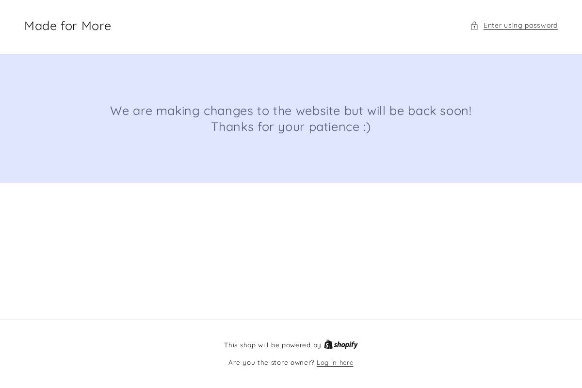 madeformoreco.com homepage screenshot
