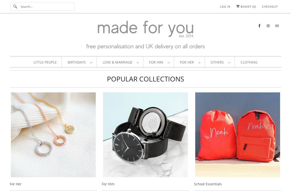 madeforyou.co.uk homepage screenshot