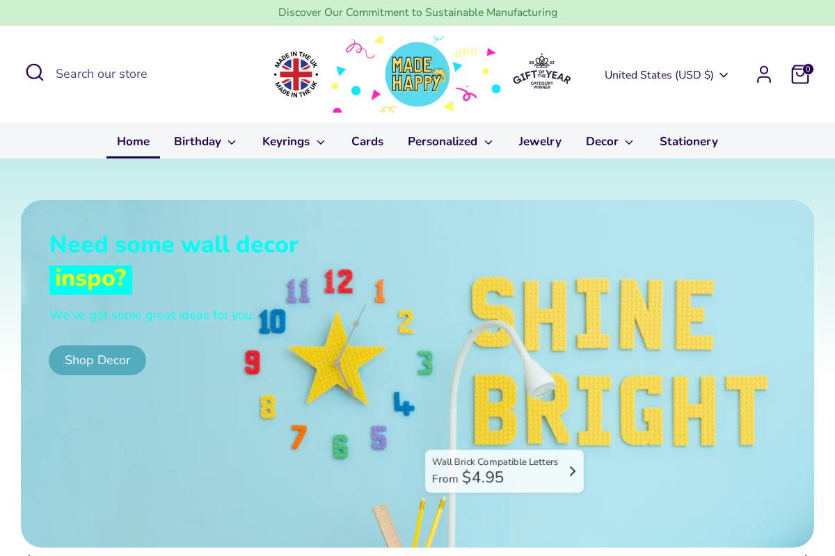 madehappyusa.com homepage screenshot