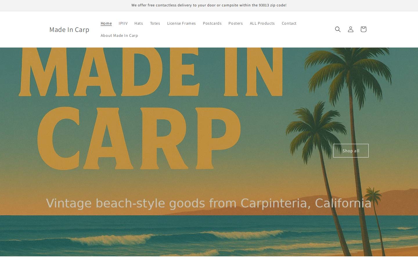 madeincarp.com homepage screenshot