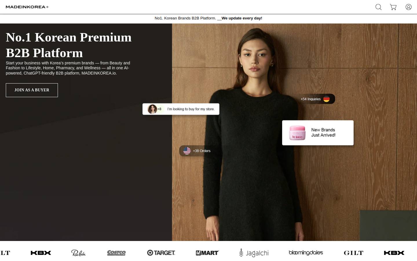 madeinkorea.io homepage screenshot