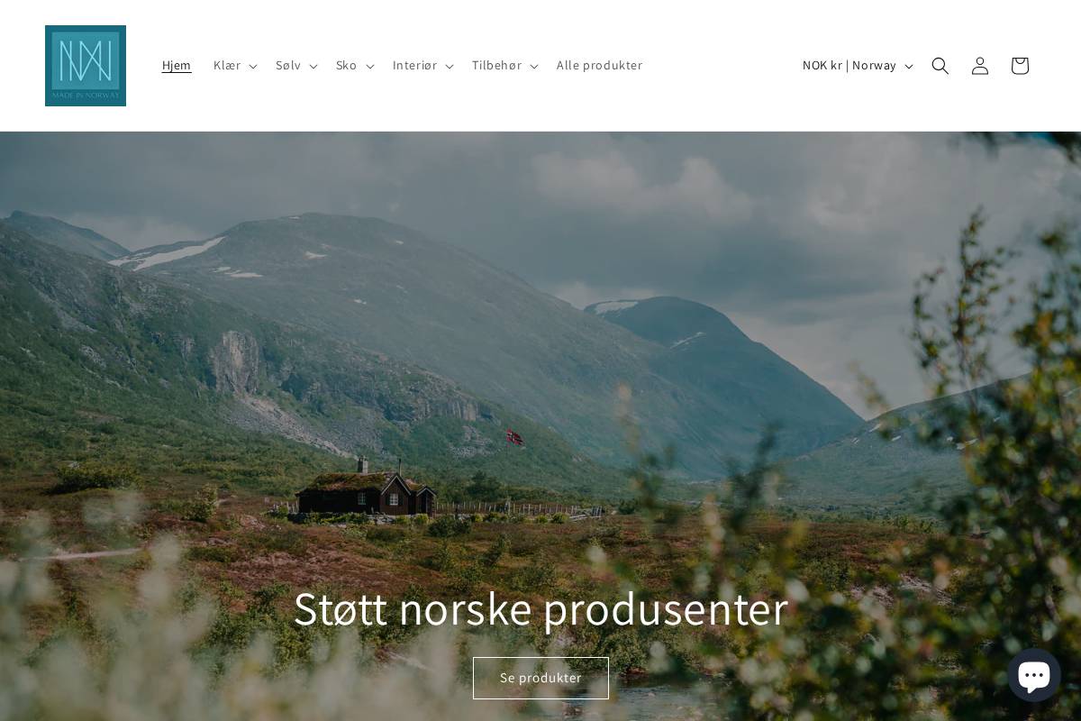 madeinnorway.no homepage screenshot