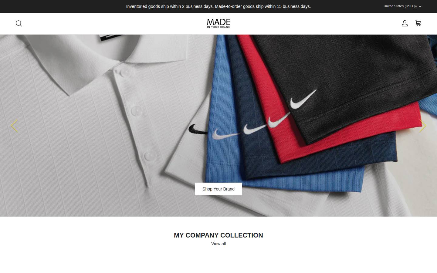 madeinyourbrand.com homepage screenshot