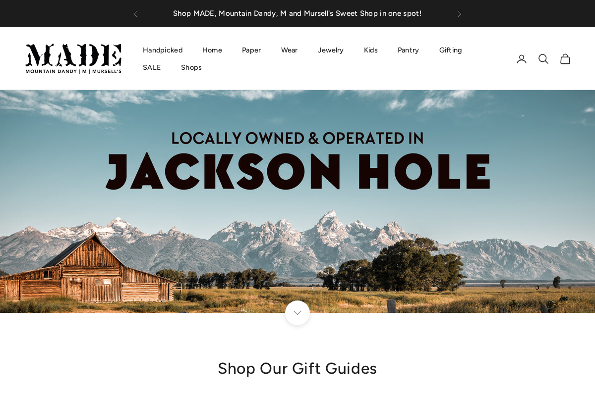 MADE homepage screenshot