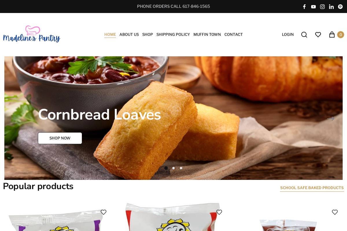 madelinespantry.com homepage screenshot