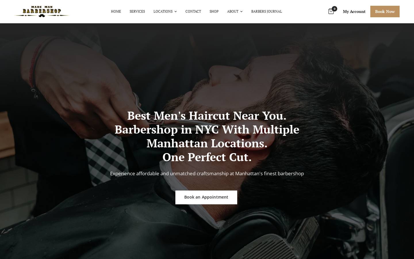 Mademanbarber homepage screenshot