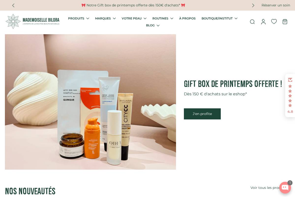 mademoiselle-biloba.fr homepage screenshot