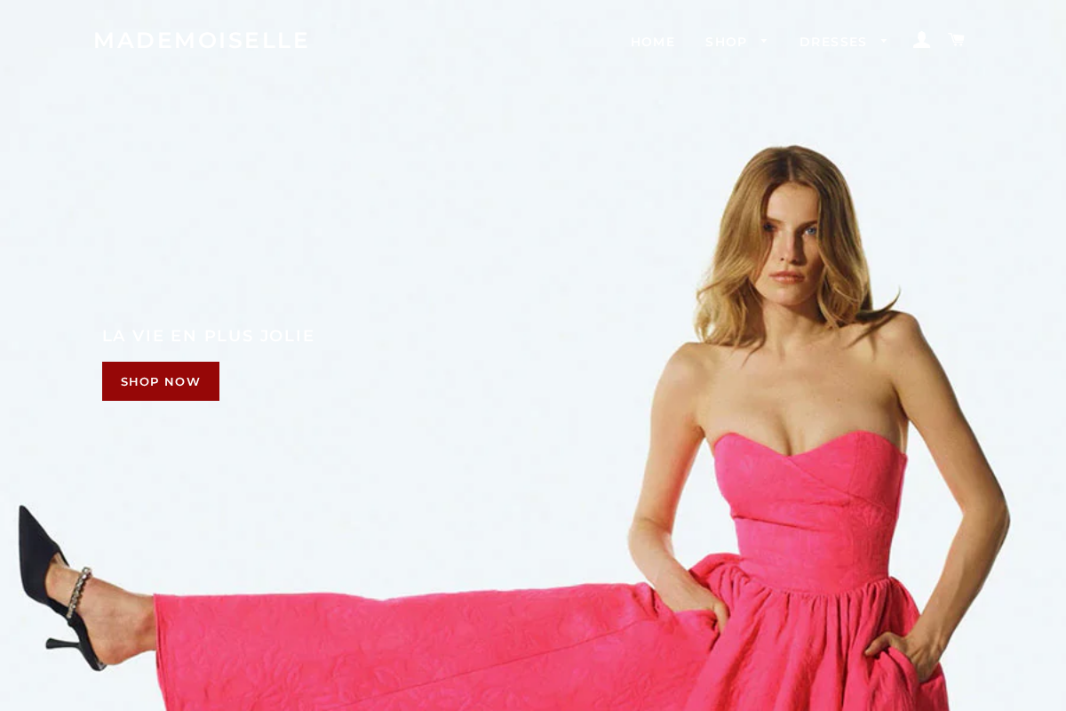 Mademoiselle homepage screenshot