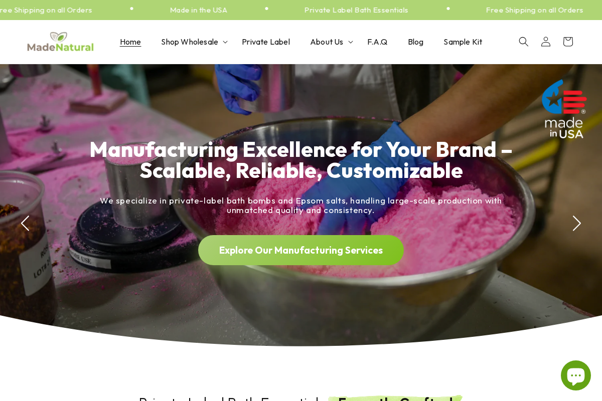 madenatural.com homepage screenshot