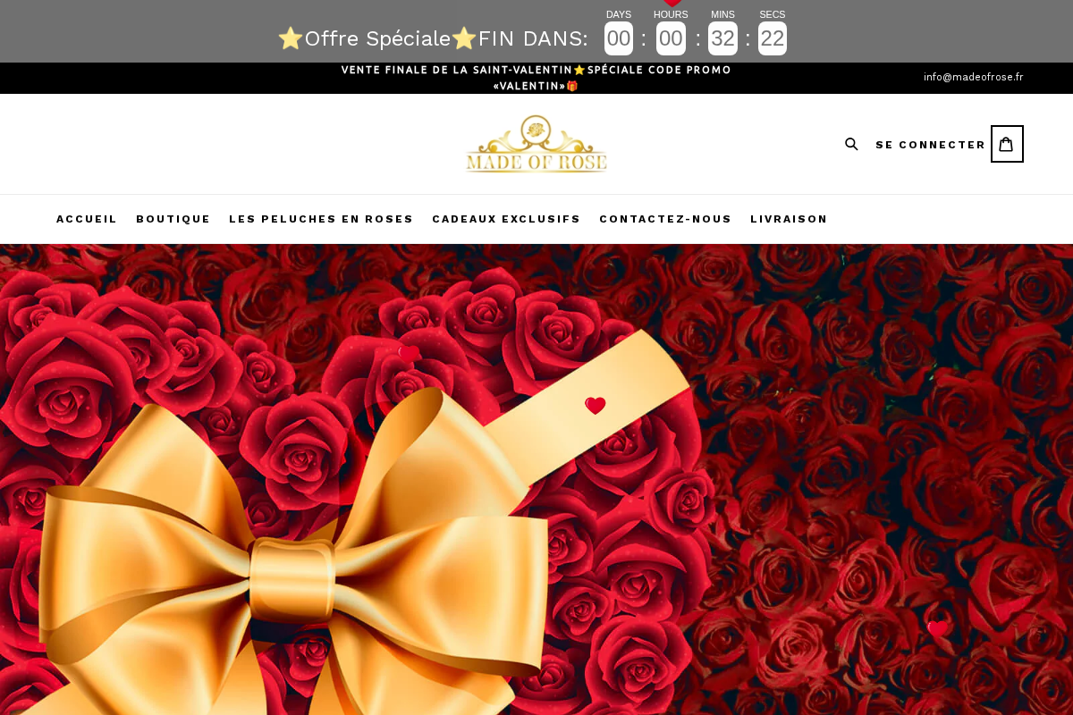 Madeofrose homepage screenshot