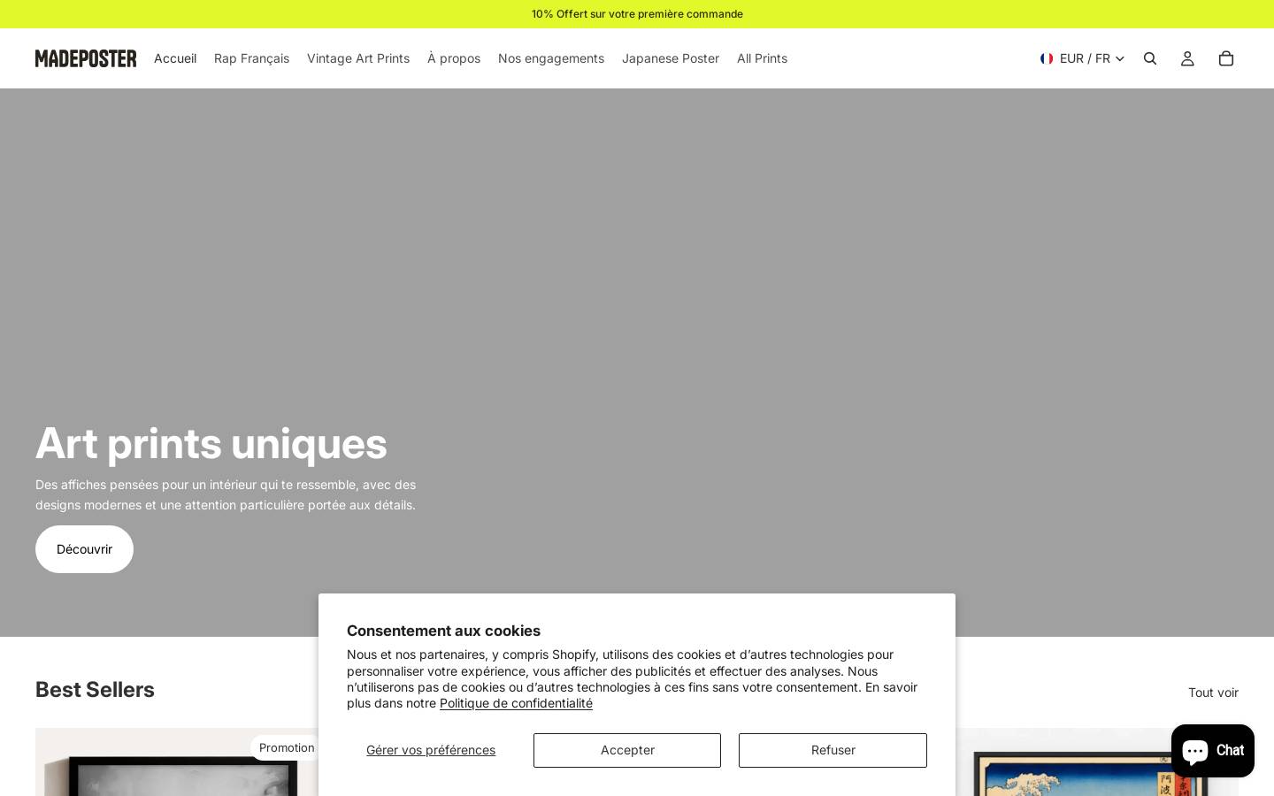 madeposter.com homepage screenshot