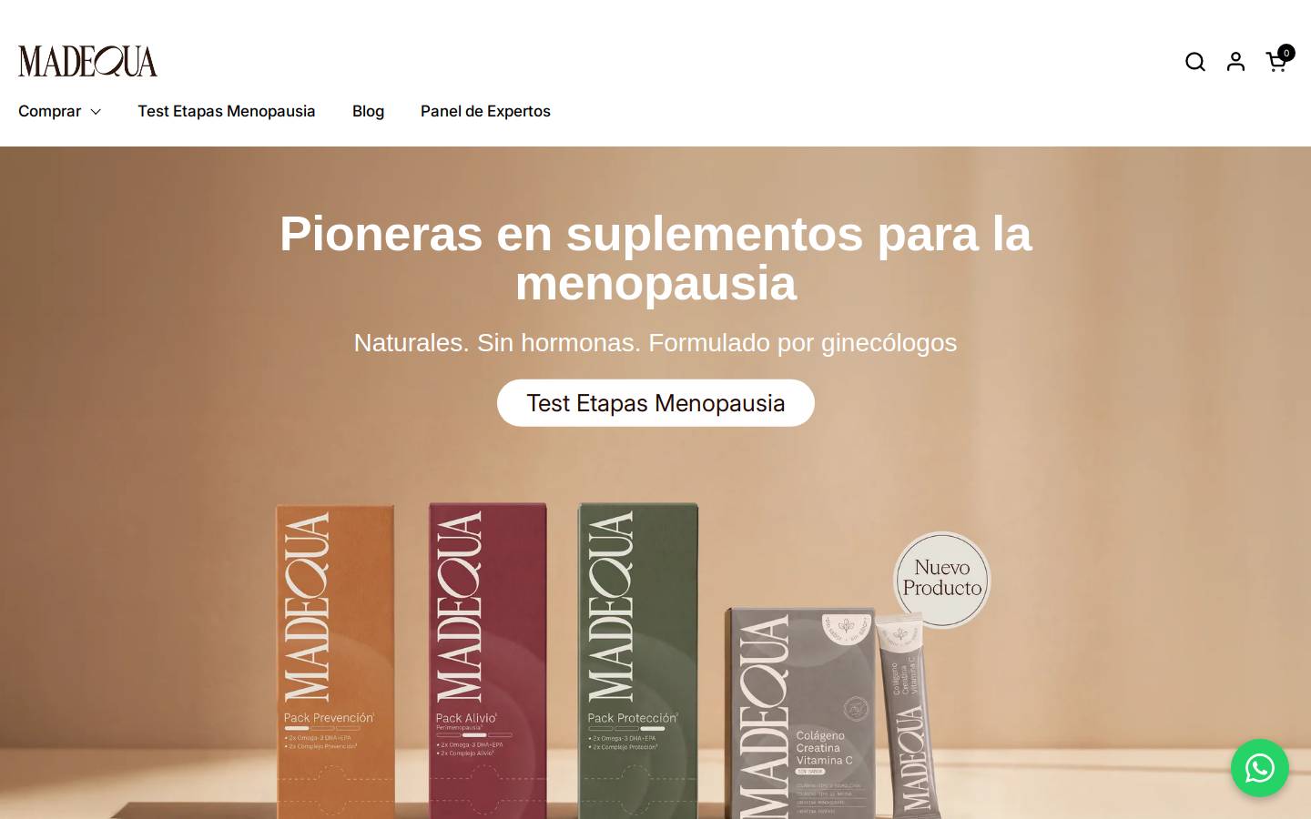 Madequa homepage screenshot