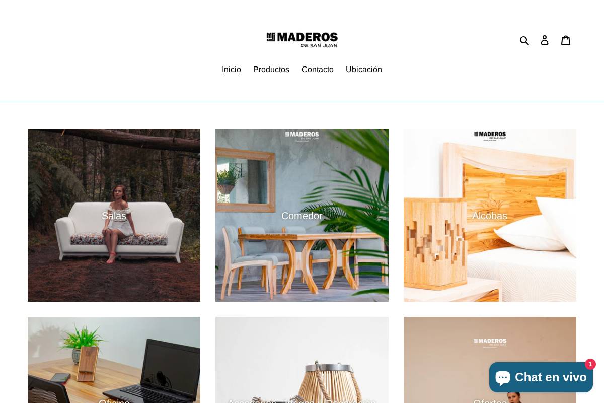 maderos.shop homepage screenshot