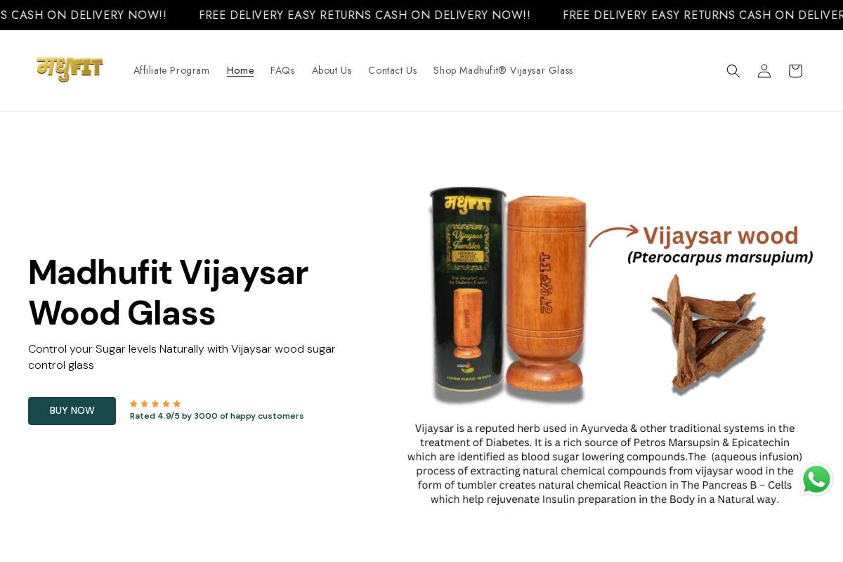 madhufit.in homepage screenshot