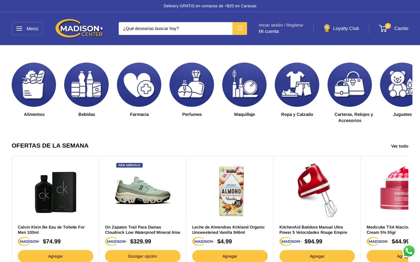 madisoncenter.com homepage screenshot
