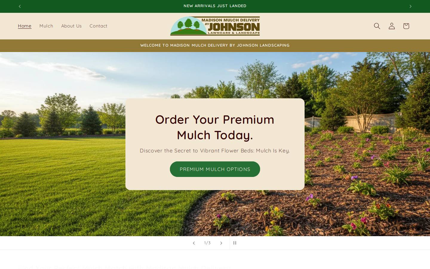 madisonmulchdelivery.com homepage screenshot