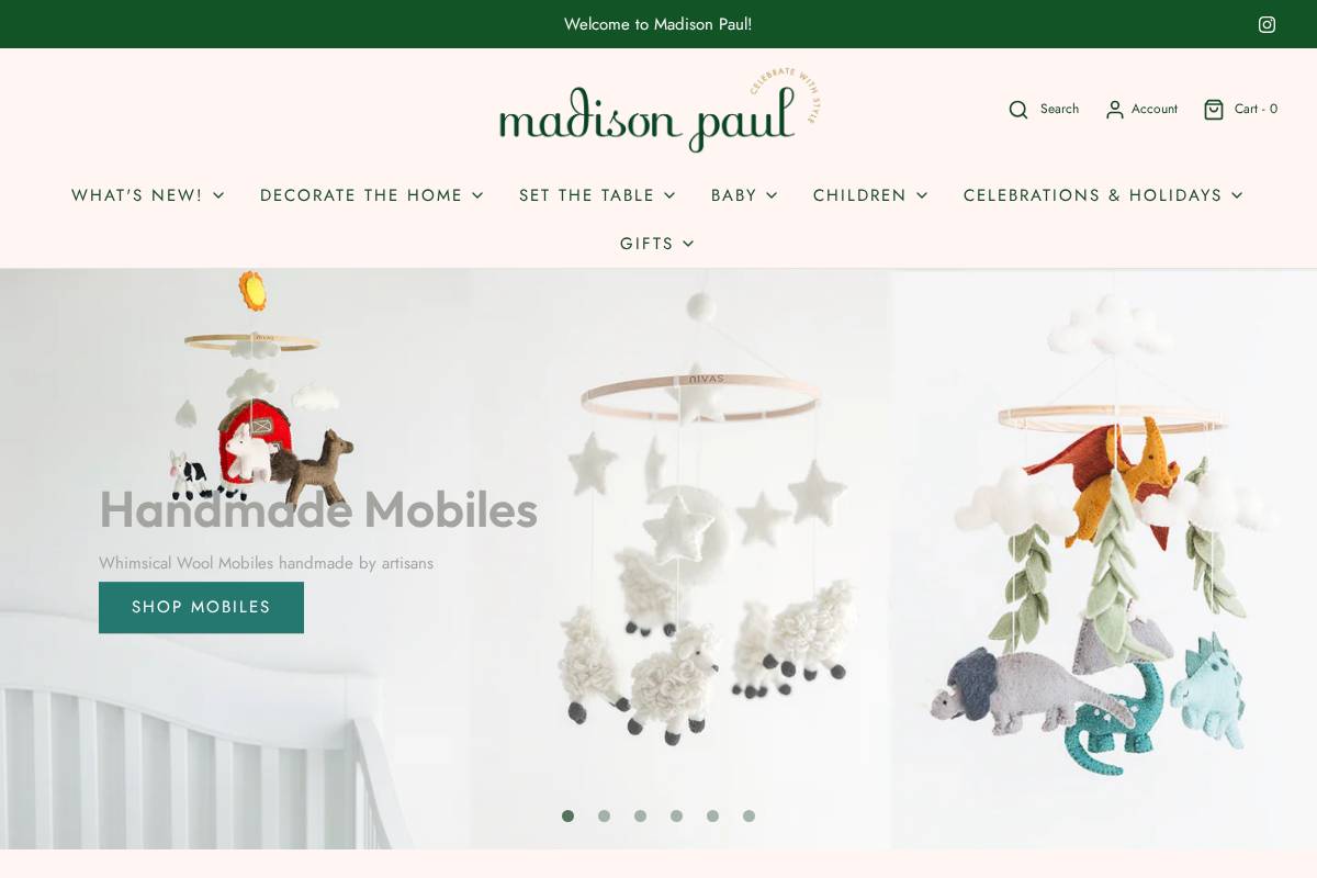 madisonpaul.com homepage screenshot