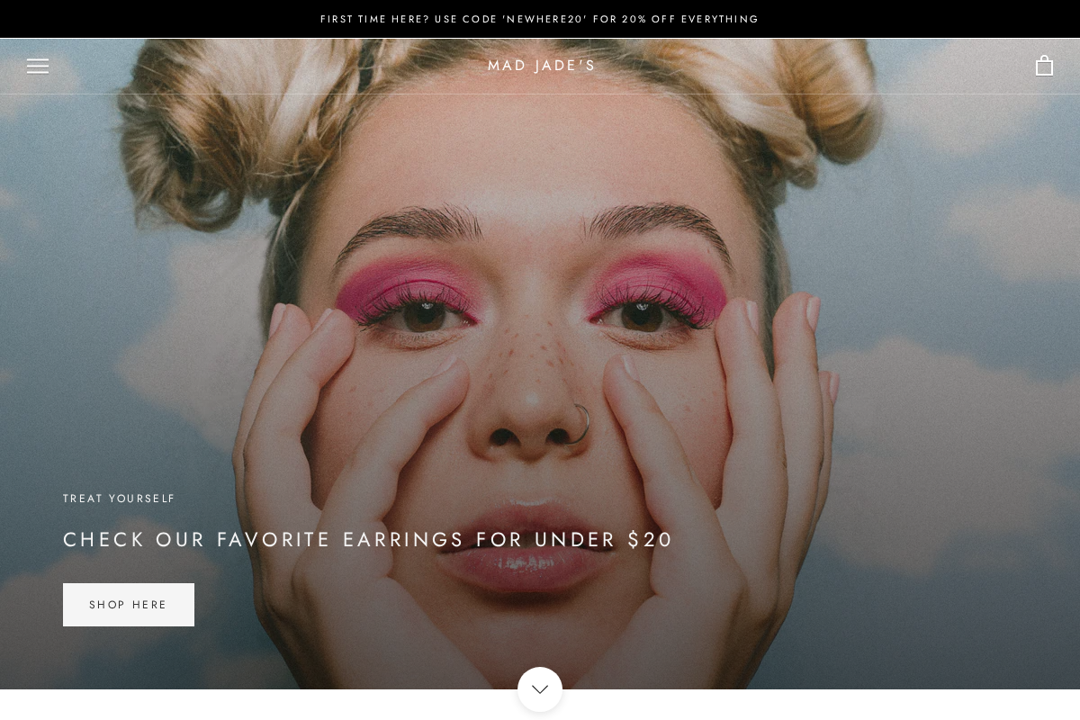 Mad Jade's homepage screenshot