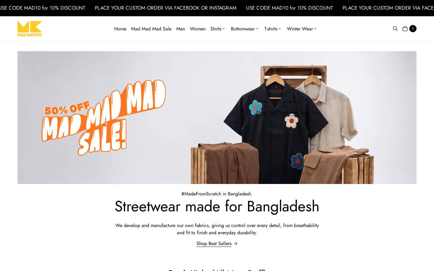 madkoffee.com homepage screenshot