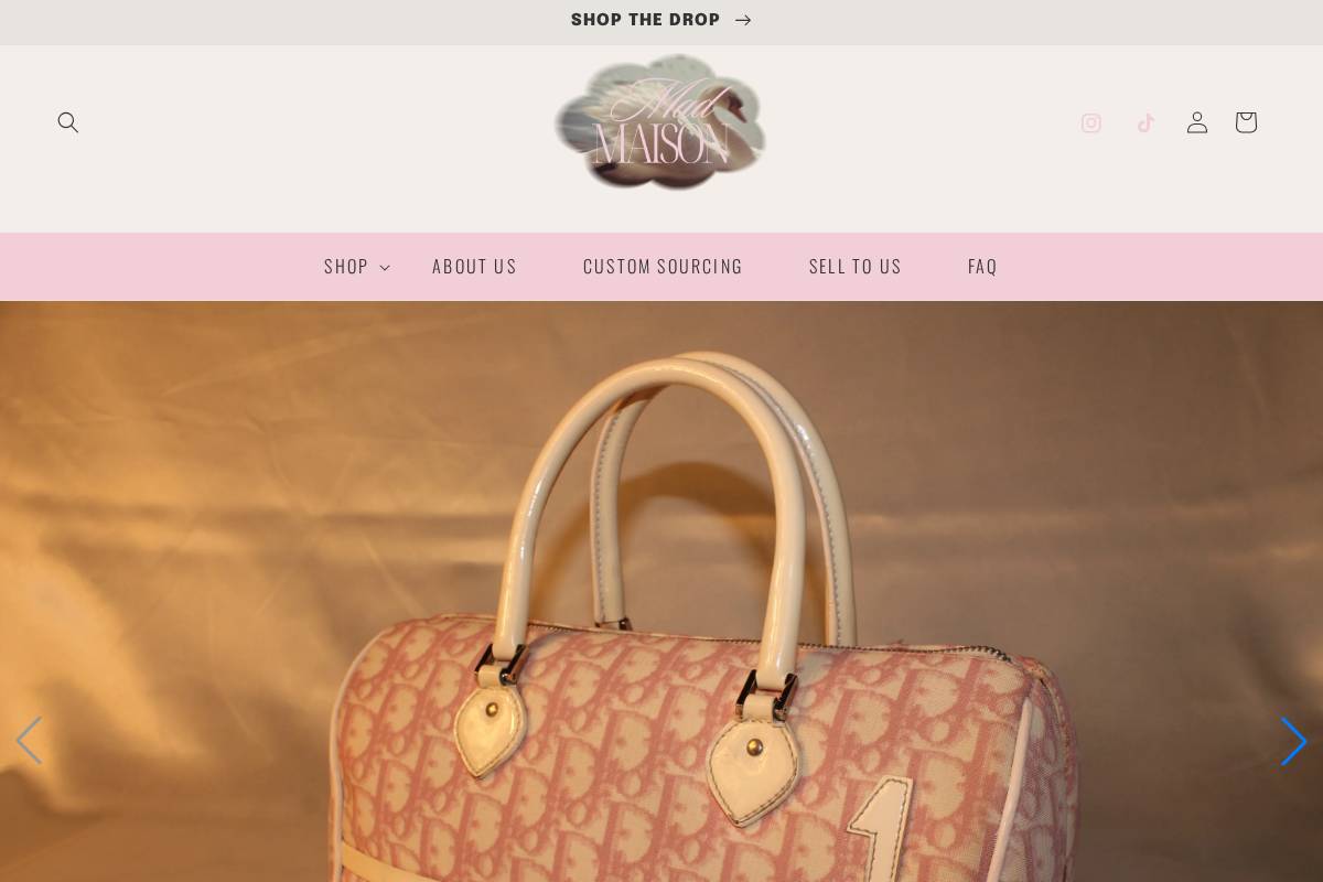madmaisonvintage.com homepage screenshot