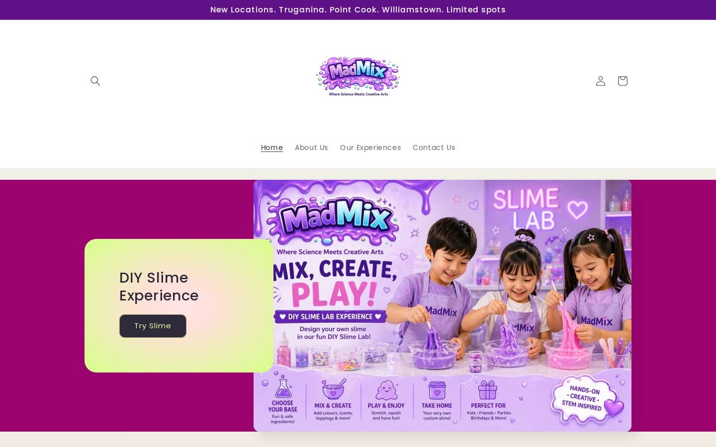 madmix.com.au homepage screenshot