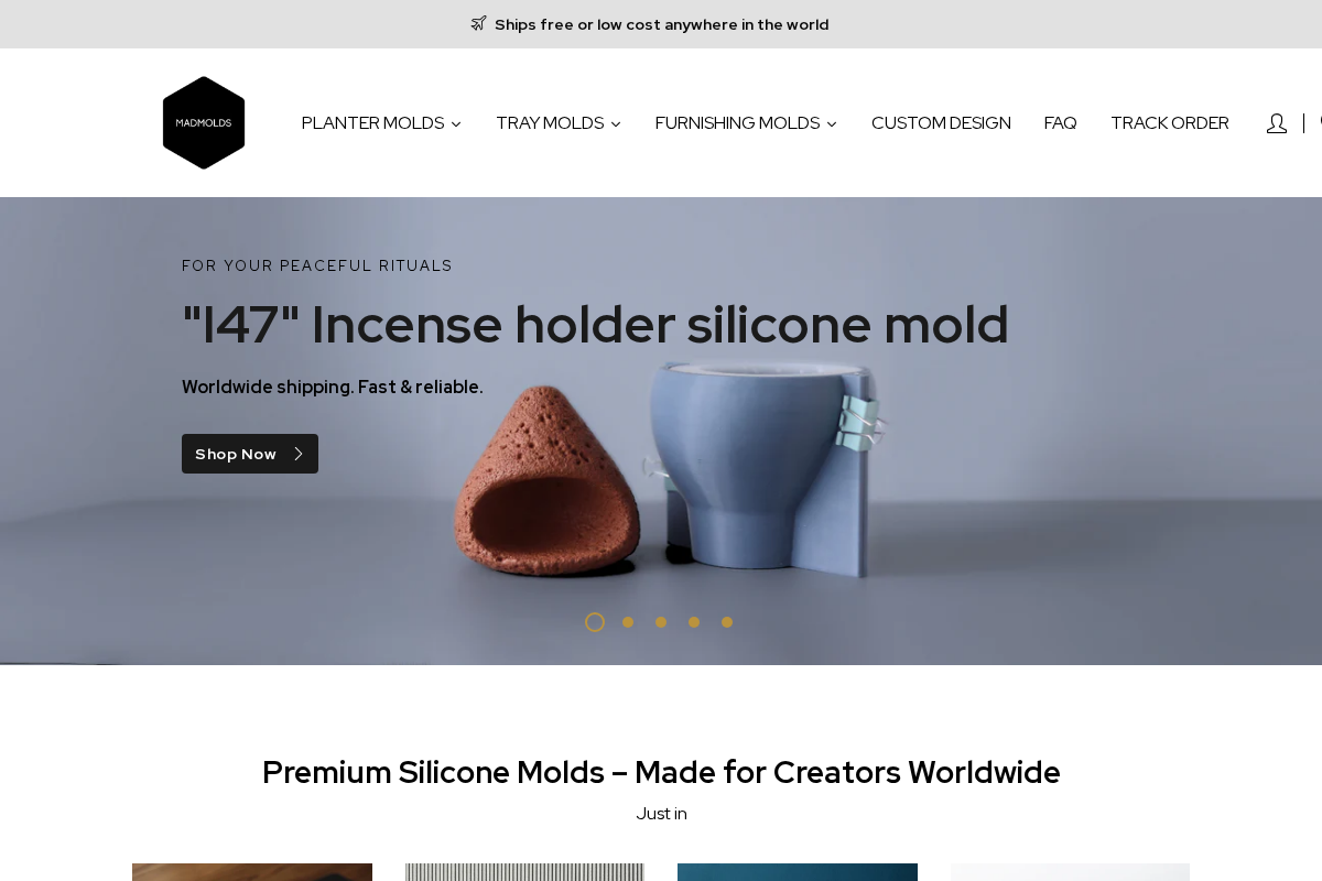 Madmolds homepage screenshot
