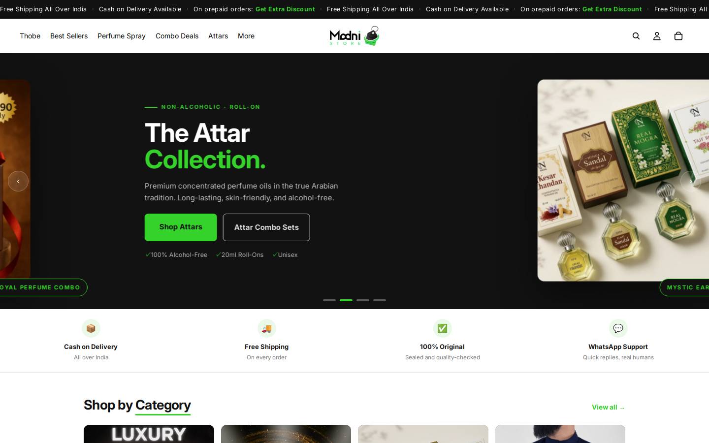 madnistore.com homepage screenshot