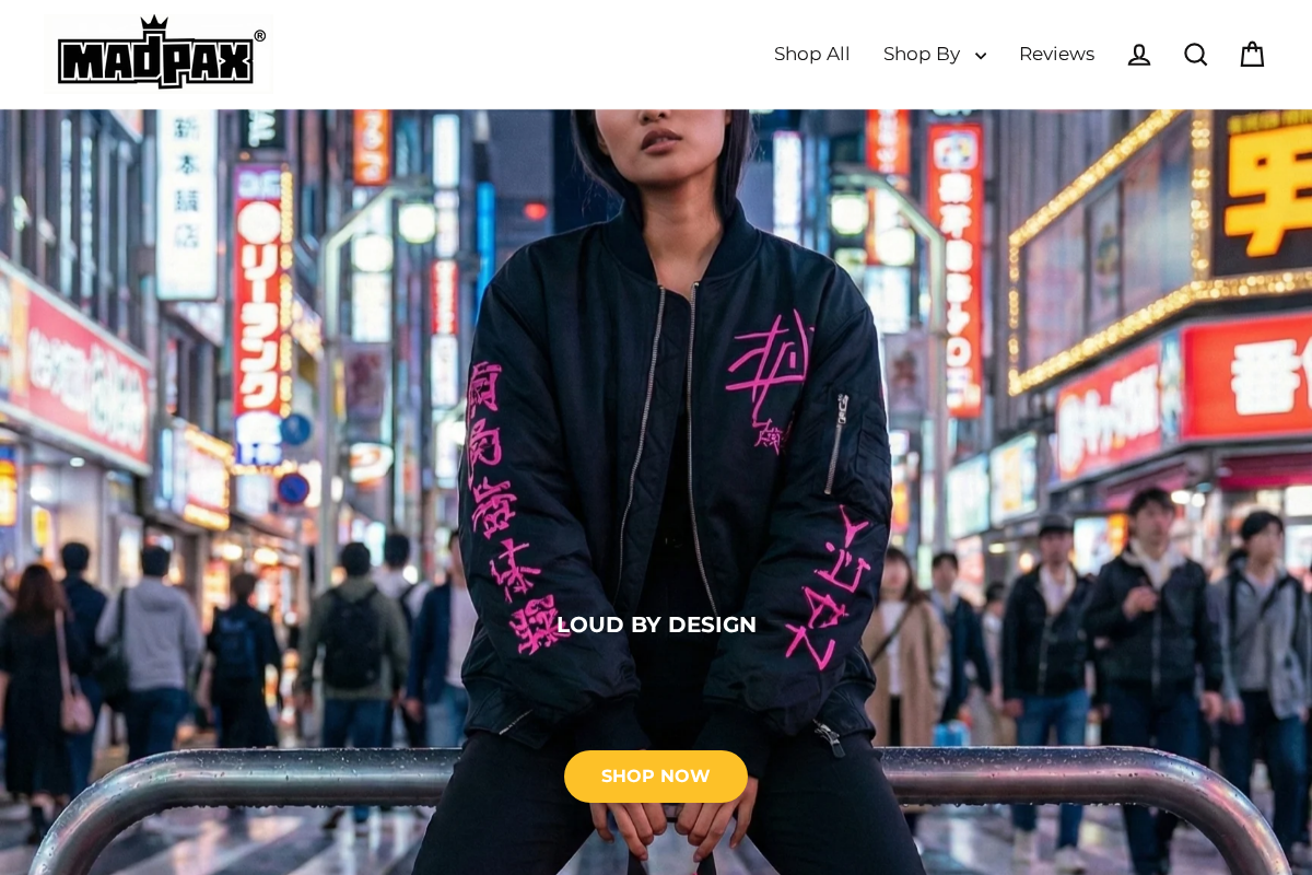 Madpax homepage screenshot