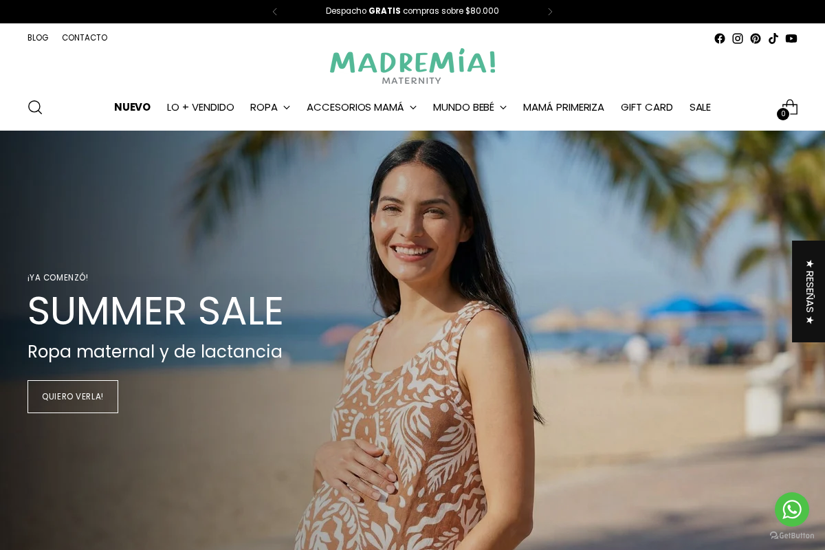 Madremia homepage screenshot