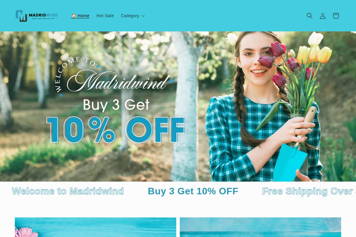 Madridwind homepage screenshot