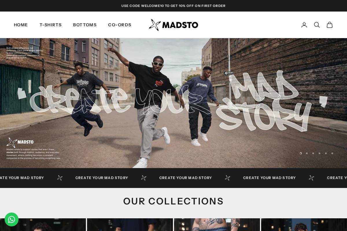 madsto.in homepage screenshot