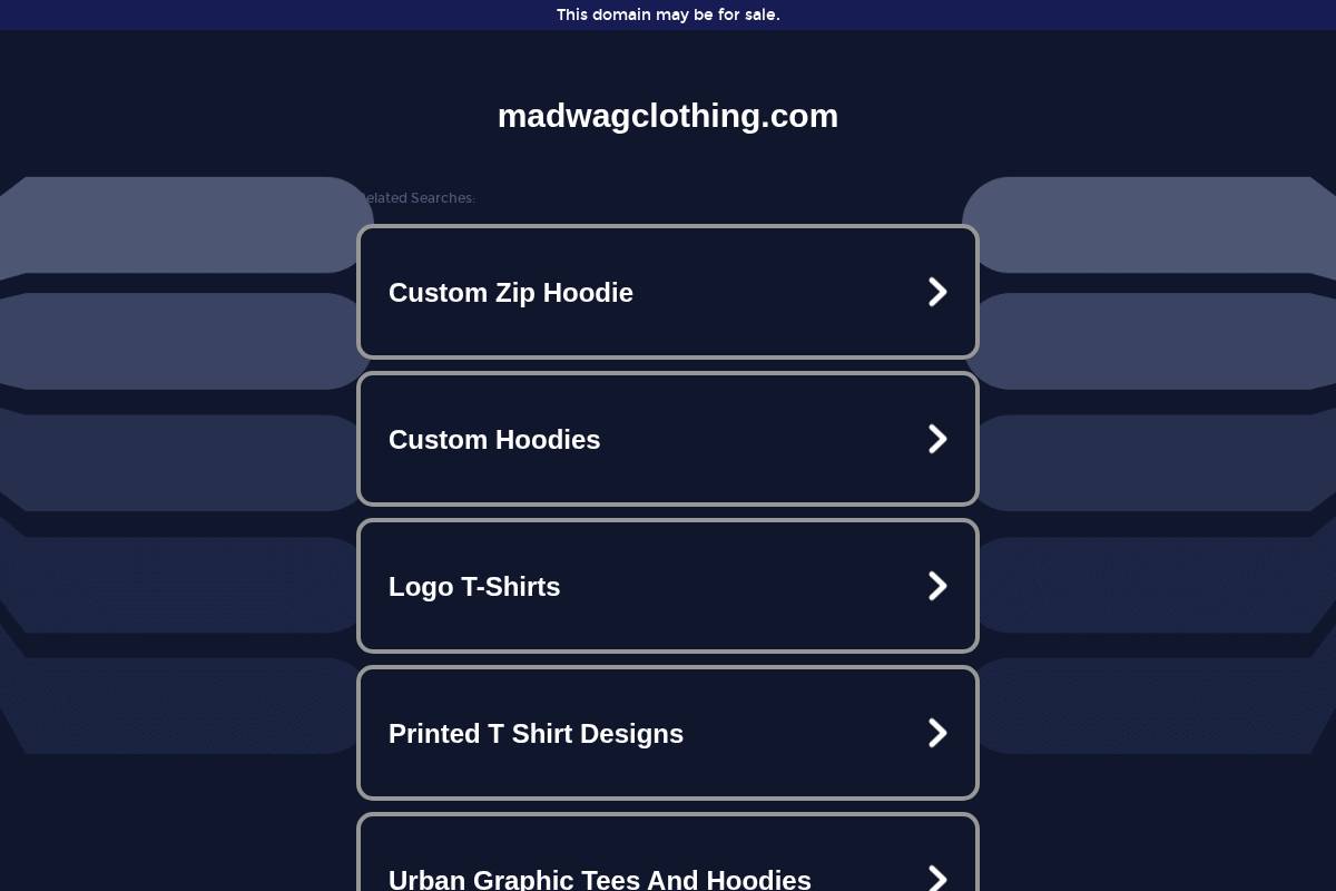 madwagclothing.com homepage screenshot