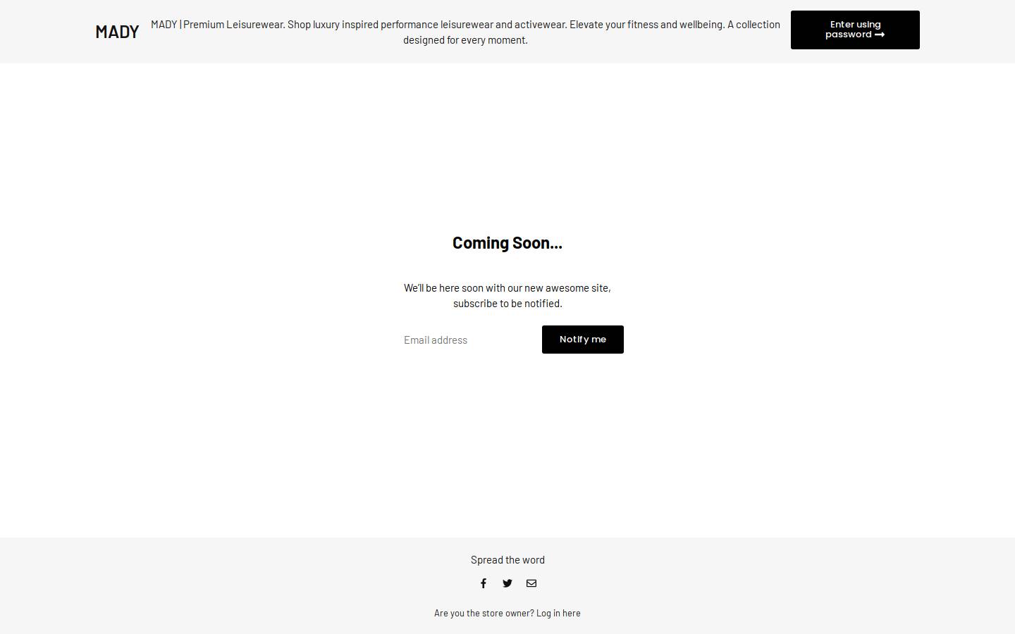 mady.life homepage screenshot