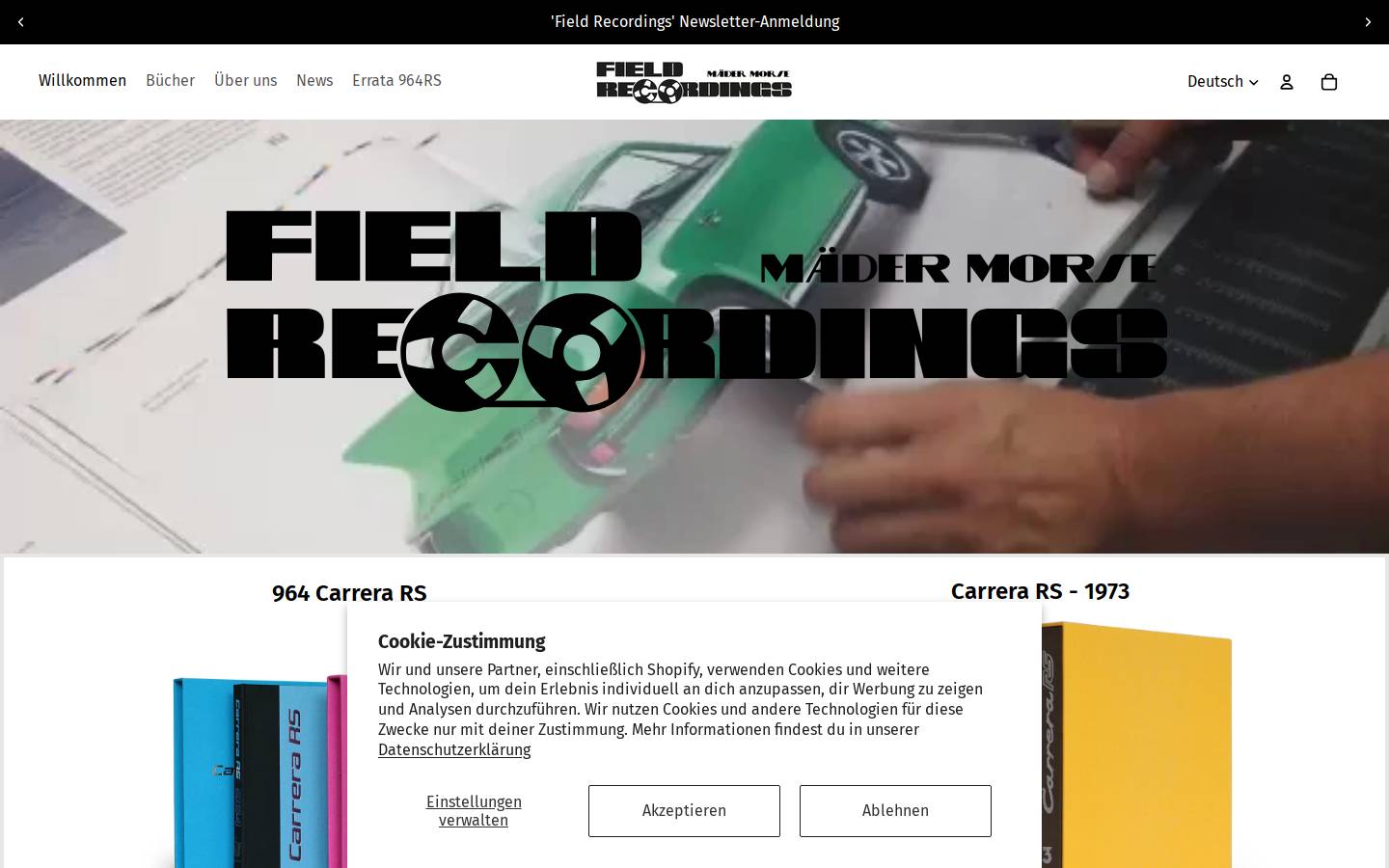 maedermorse.com homepage screenshot