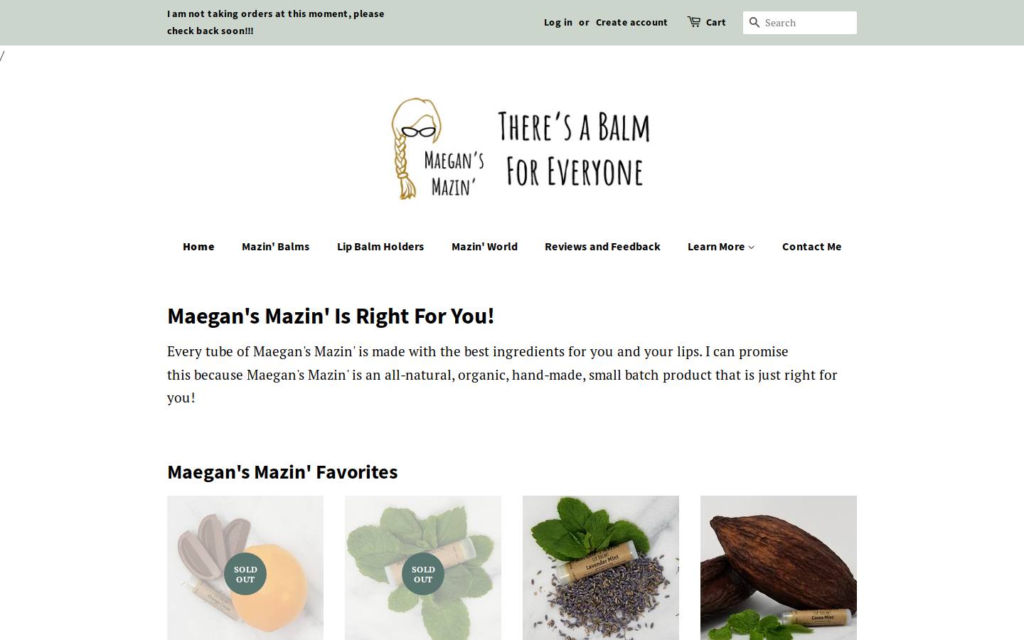 maegansmazin.com homepage screenshot