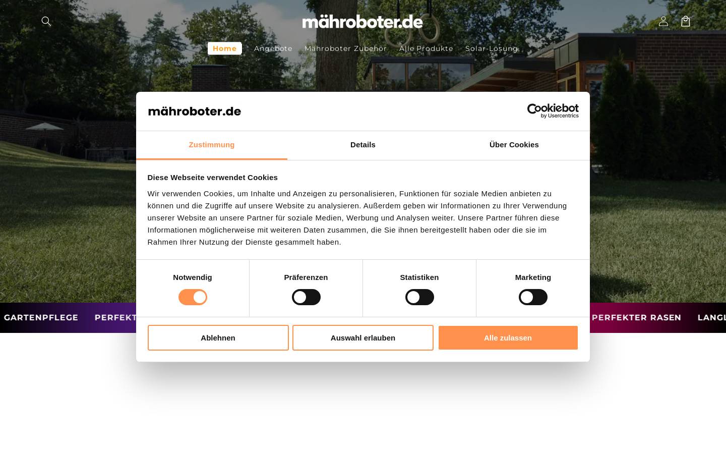 Maehroboter24 homepage screenshot
