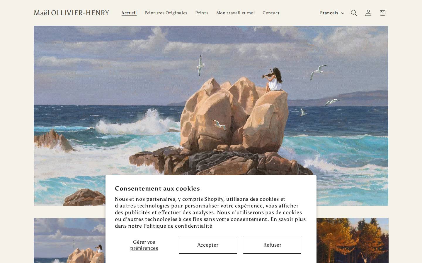 maelollivier-henry.com homepage screenshot
