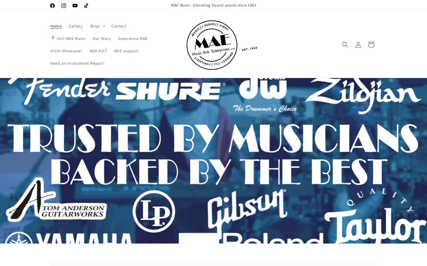 maemusic.com homepage screenshot