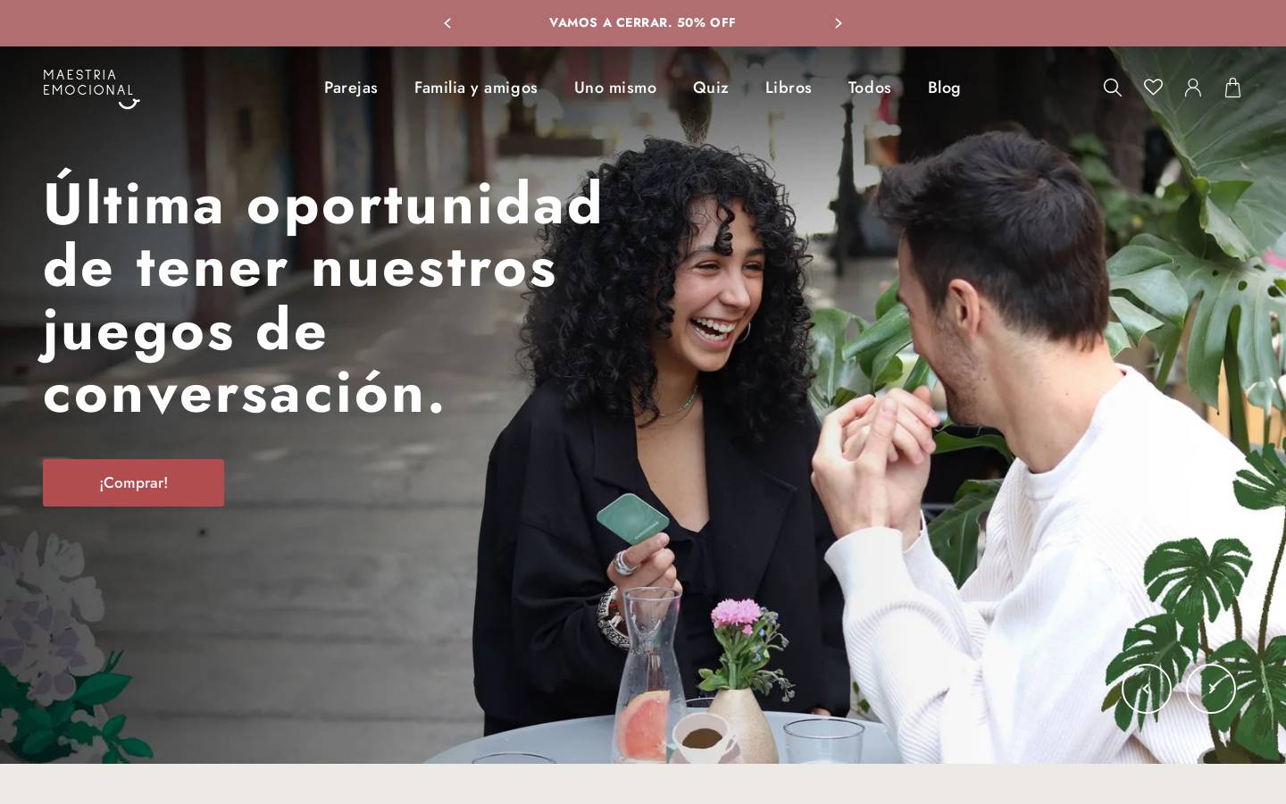 maestria-emocional.com homepage screenshot