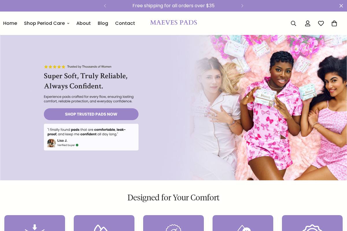 maevespads.com homepage screenshot