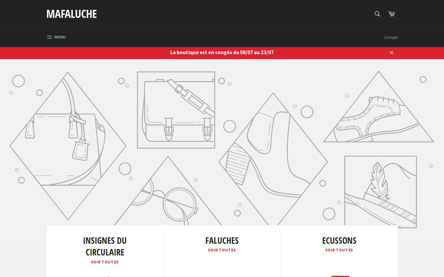 mafaluche.com homepage screenshot
